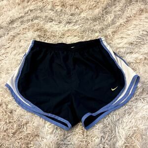 Nike Blue Purple Dri-Fit Drawstring Lined Workout Shorts Size Medium